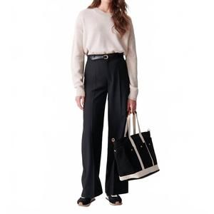 NEW VANESSABRUNO dulce high waist straight leg pants in black